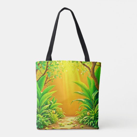 Sunny Natuur Path Art Tote Bag (Achterkant)