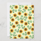 Sunny Neon Pastel Yellow Sunflower Pattern Kaart (Achterkant)