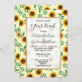 Sunny Neon Pastel Yellow Sunflower Pattern Kaart (Voorkant / Achterkant)