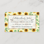 Sunny Neon Pastel Yellow Sunflower Pattern Klantenkaartje (Achterkant)