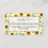 Sunny Neon Pastel Yellow Sunflower Pattern Klantenkaartje (Voorkant)