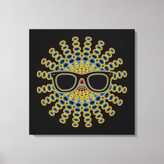Sunny Nerd Glasses + je rug. en ideeën Canvas Afdruk (Voorkant)