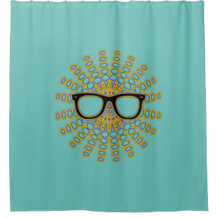 Sunny Nerd Glasses + je rug. en ideeën Douchegordijn