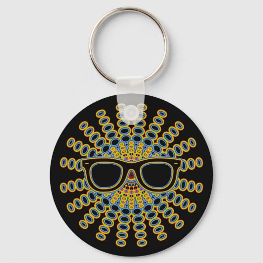 Sunny Nerd Glasses + je rug. en ideeën Sleutelhanger (Voorkant)