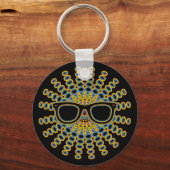 Sunny Nerd Glasses + je rug. en ideeën Sleutelhanger (Voorkant)