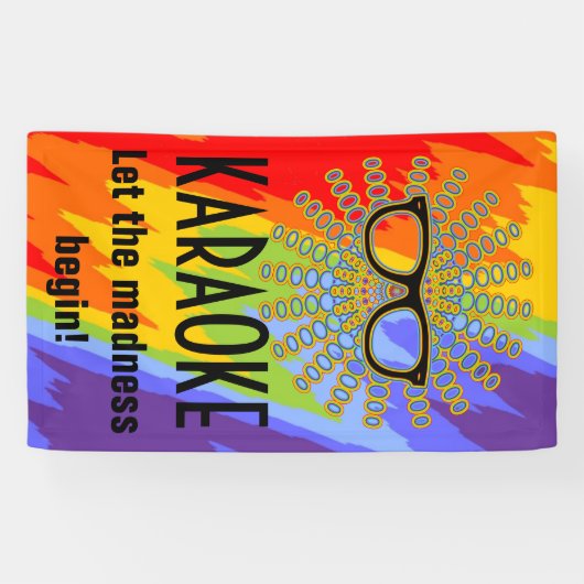 Sunny Nerd Glasses + je rug. en ideeën Spandoek (Horizontaal)