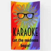 Sunny Nerd Glasses + je rug. en ideeën Spandoek (Verticaal)