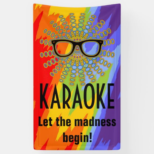 Sunny Nerd Glasses + je rug. en ideeën Spandoek (Verticaal)