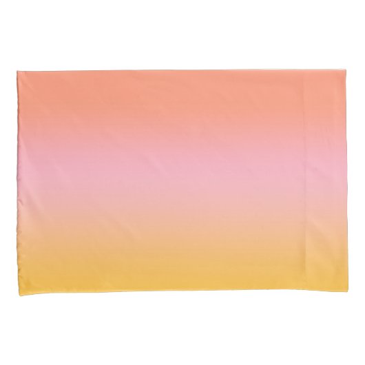 Sunny Ombre gradiënt Peach roze Kussensloop (Voorkant-Rechts)