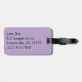 Sunny Paarse Crocuses Bagagelabel (Achterkant horizontaal)