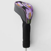 Sunny Paarse Crocuses Golfheadcover (Schuin)