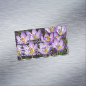 Sunny Paarse Crocuses Magnetisch Visitekaartje (Voorbeeld)