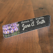 Sunny Paarse Crocuses Naambordje (Zijkant)