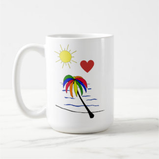 Sunny Palm Tree koffie mok