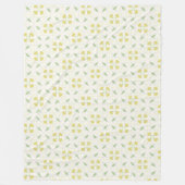 Sunny Pastel Daisy Fleece Deken (Voorkant)