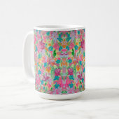 Sunny Pastel Floral Coffee Mok (Voorkant links)