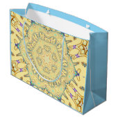 Sunny Pattern in Gentle Yellow Groot Cadeauzakje (Achterkant Gekanteld)