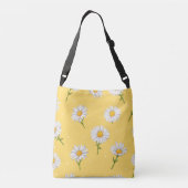 Sunny Paws Yellow Whimsical Floral Canvas tas (Achterkant)
