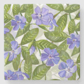 Sunny Periwinkle Days Pattern Stenen Onderzetter (Voorkant)