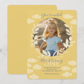 Sunny Photo Birthday Party Kaart (Voorkant / Achterkant)