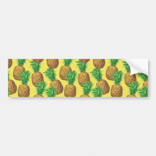 Sunny pineappels bumpersticker (Voorkant)