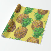 Sunny pineappels cadeaupapier (Uitgerold)