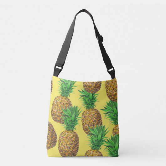 Sunny pineappels crossbody tas (Voorkant)