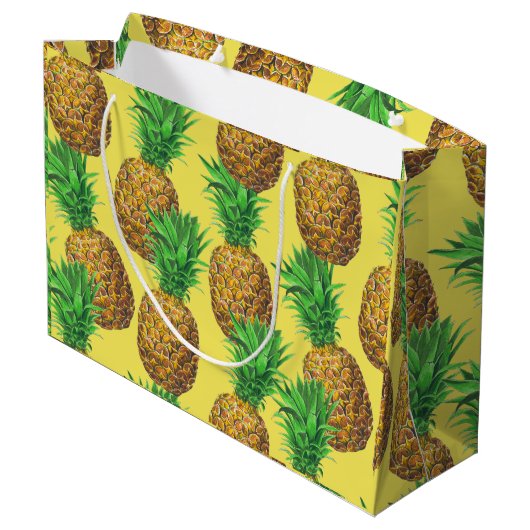 Sunny pineappels groot cadeauzakje (Achterkant Gekanteld)