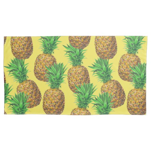 Sunny pineappels kussensloop (Voorkant-Links)