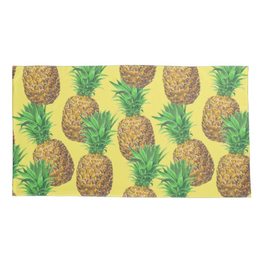 Sunny pineappels kussensloop (Achterkant-Links)