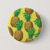 Sunny pineappels ronde button 5,7 cm (Voorkant)