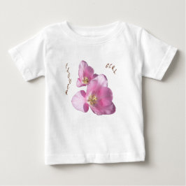 Sunny Pink Tulips Bloemenmeisje Ruffle T-shirt