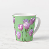 Sunny Pink Tulps Cust. BC Green Latte Mok (Rechterhoek)
