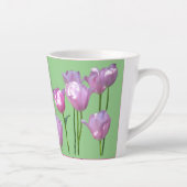 Sunny Pink Tulps Cust. BC Green Latte Mok (Rechts)