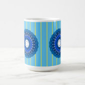 Sunny Pinstriped Turquoise and Blue Mandala Mok (Center)