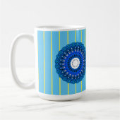 Sunny Pinstriped Turquoise and Blue Mandala Mok (Links)