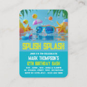 Sunny Pool, Pool Party Verjaardag Handout Tickets (Voorkant)