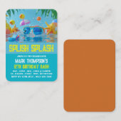 Sunny Pool, Pool Party Verjaardag Handout Tickets (Voorkant / Achterkant)