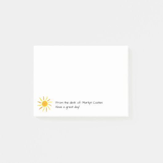 Sunny Positive Message Custom Post-it® Notes (Voorkant)