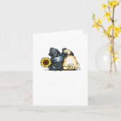 Sunny Pugs Kaart (Gele Bloem)