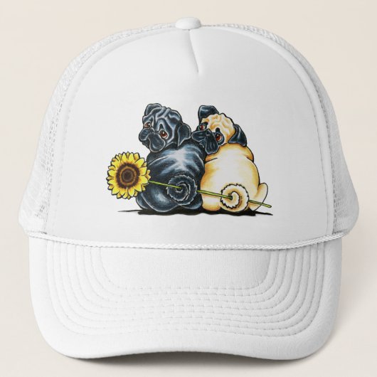 Sunny Pugs Trucker Pet (Voorkant)