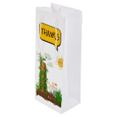 Sunny Pun Garden Climbing Plant Totem Wijn Cadeautas (Voorkant Gekanteld)