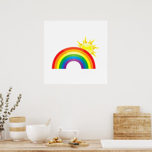 Sunny Rainbow Poster (Keuken)
