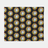 Sunny Ray Flower Fleece Deken (Voorkant (Horizontaal))