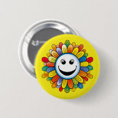 Sunny Ray Flower Ronde Button 5,7 Cm (Voorkant /achterkant)