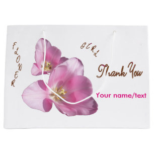 Sunny Roze Tulps Bloemenmeisje Bedankt voor je cad Groot Cadeauzakje