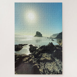 Sunny Rugged Coastal Beach Foto Legpuzzel