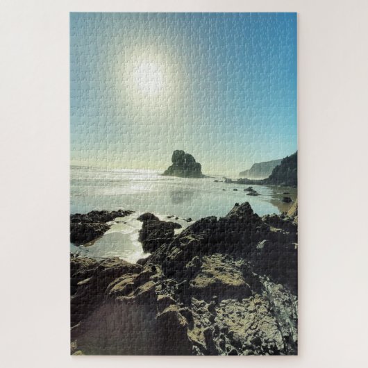 Sunny Rugged Coastal Beach Foto Legpuzzel (Verticaal)