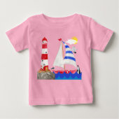 Sunny Sailing Ocean Adventure Sailboat Lighthouse (Voorkant)