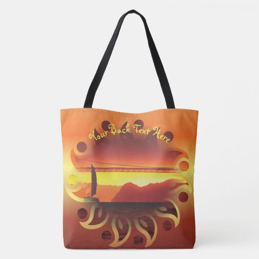 Sunny San Francisco Sunset 124 Tote Bag (Achterkant)